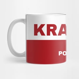 Kraków City in Polish Flag Mug